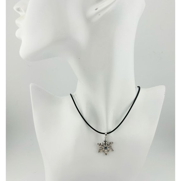 London Blue Topaz Fun and Festive Snowflake Necklace - Picture 12 of 13